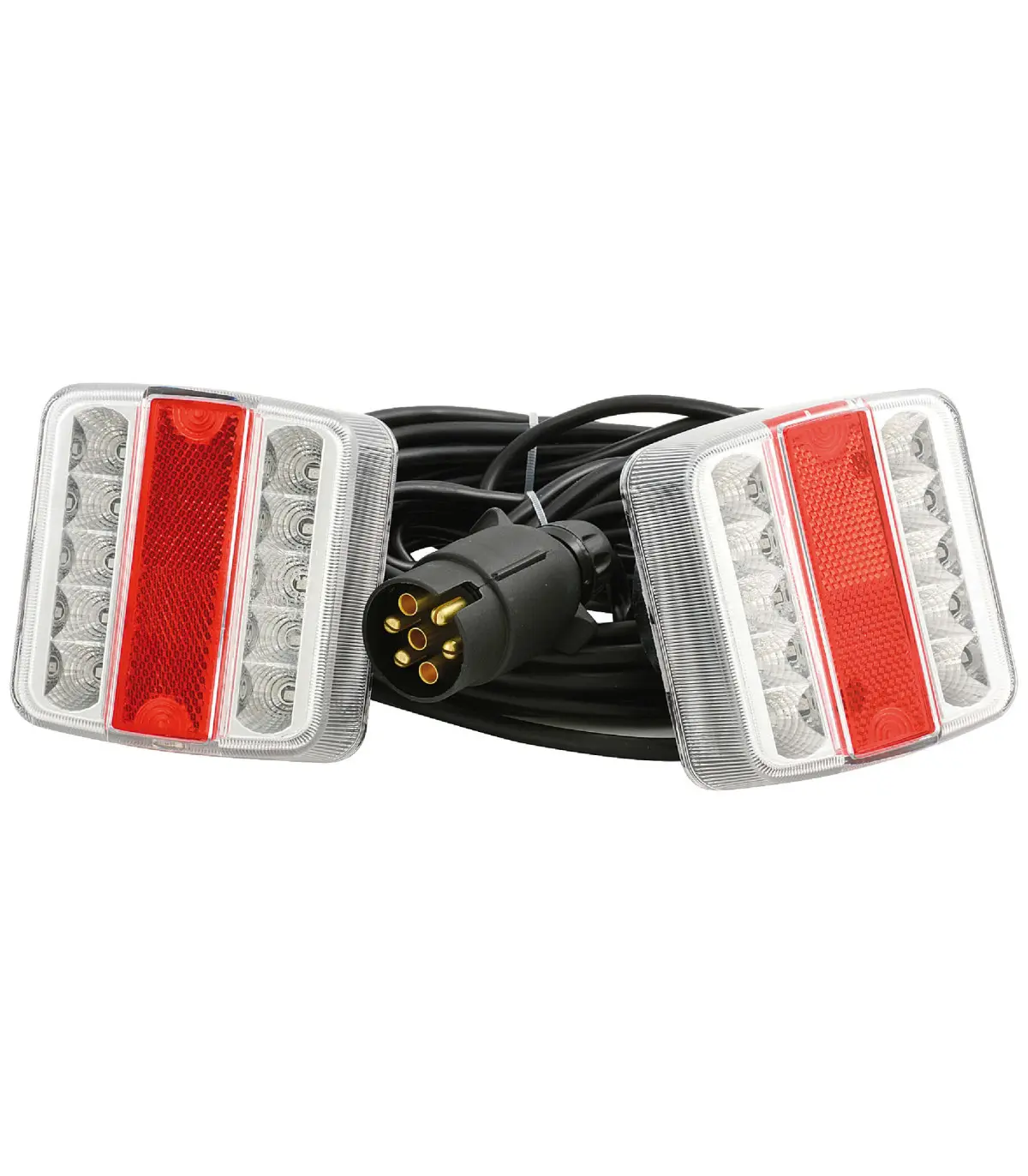 Kit de signalisation 2 lanternes LED magnétiques, câble de 7,50 m - AUTOBEST - 246171