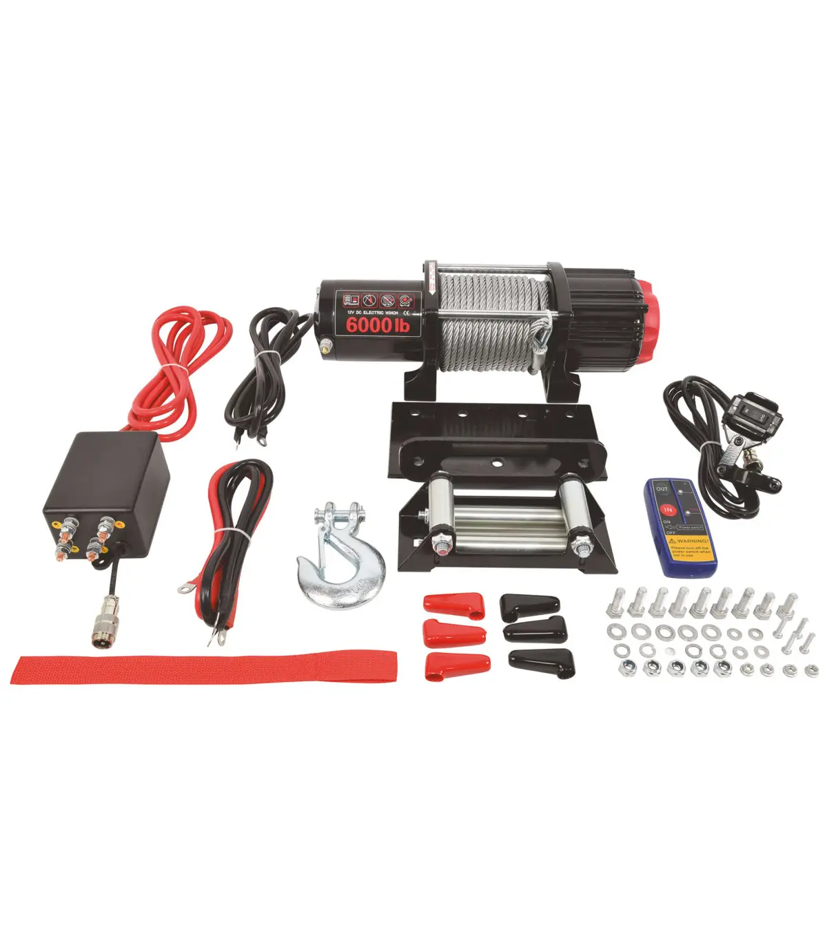 Treuil électrique 4x4 12V 2,7T - cable acier 15M - AUTOBEST - 329111