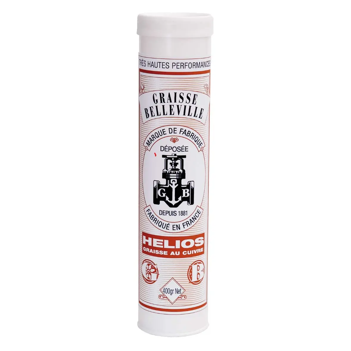 Graisse au Cuivre Conductrice HELIOS - Cartouche 400g - GRAISSE BELLEVILLE - HELC042