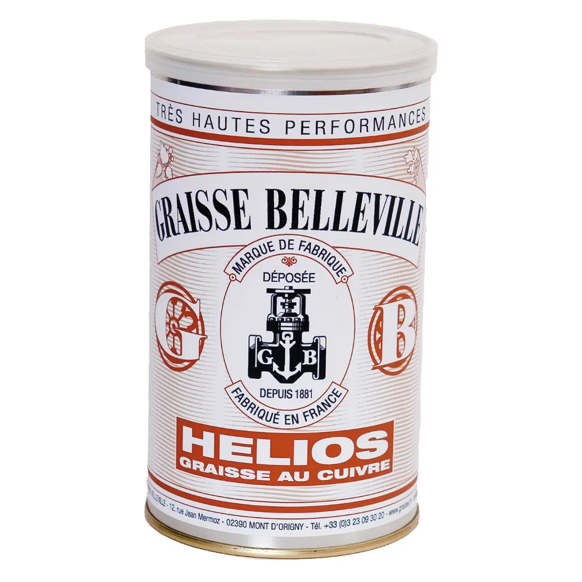 Graisse au Cuivre Conductrice HELIOS - Pot 700g - GRAISSE BELLEVILLE - HELB070
