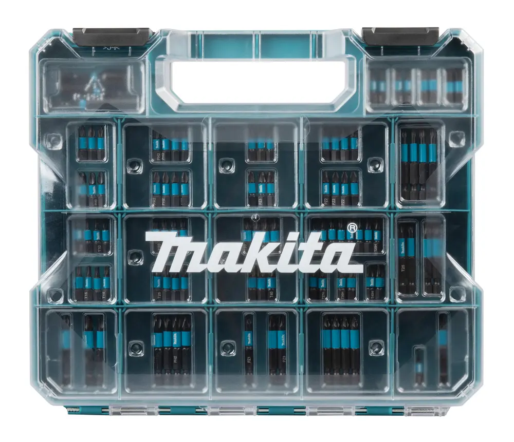 Coffret d'embouts 100 pcs + compartiments de rangement - MAKITA - E-24826