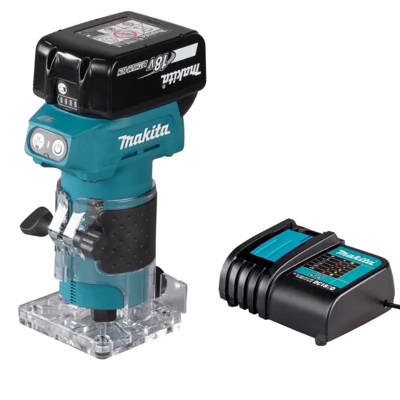Affleureuse 18V Ø6mm LXT - MAKITA - avec 1 batterie 18v 3,0 Ah - chargeur - DRT52SF