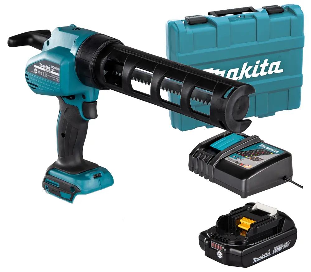Pistolet à mastic LXT ® 18V - MAKITA - avec 1 batterie 2Ah - chargeur - coffret - DCG180RA
