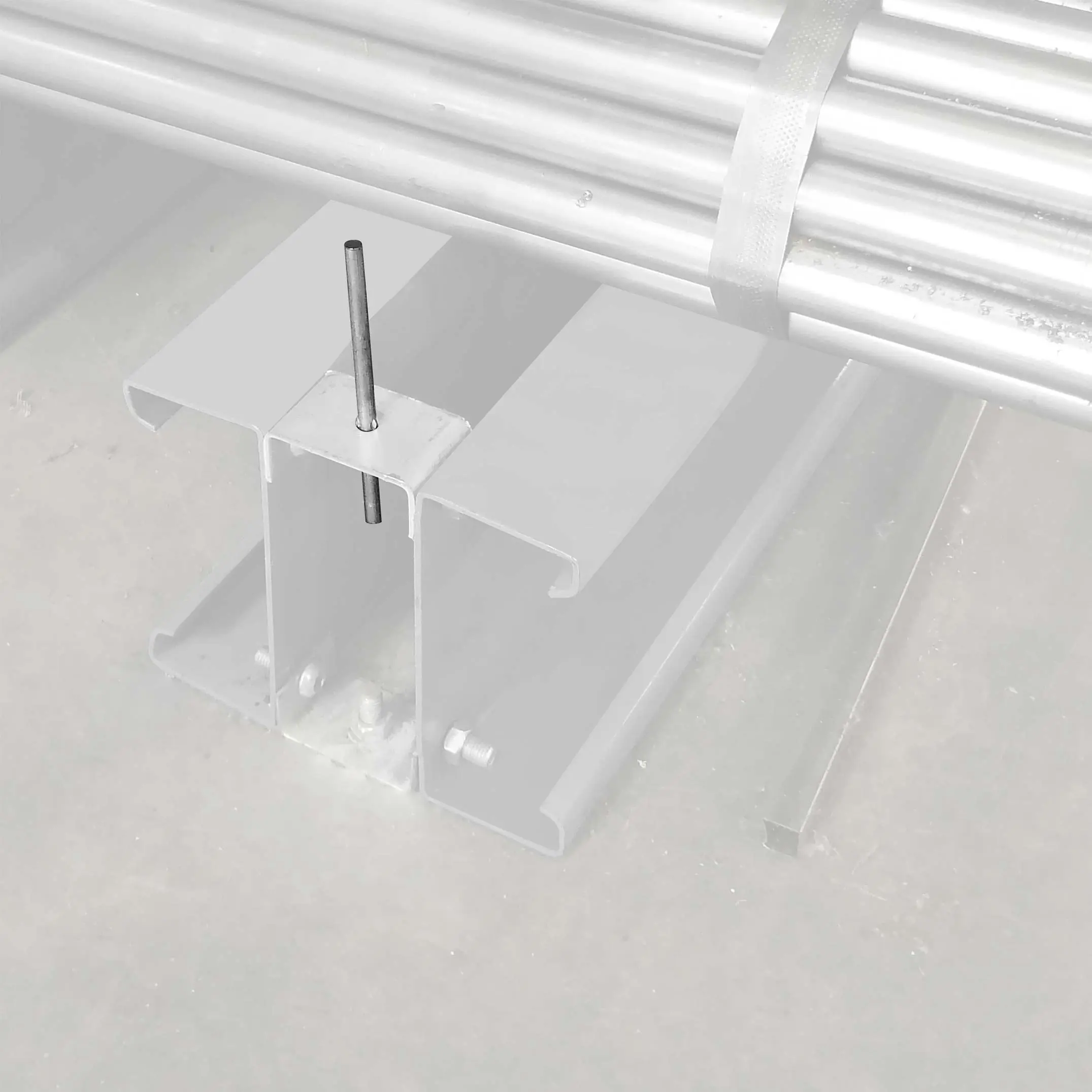 Cantilever lourd - Butée amovible d'embase longueur 100 mm galva - MANORGA - ZFBUTEEEMBASEML01