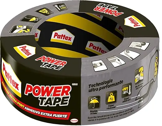 Ruban adhésif Power Tape rouleau gris - PATTEX - L. 30 m l. 50 mm - 1669220