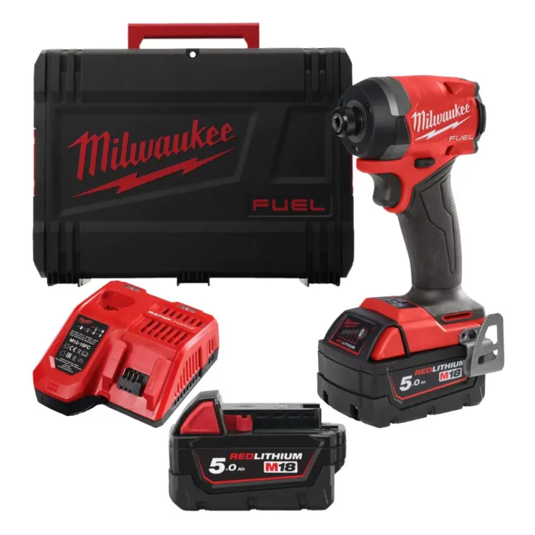 Visseuse à chocs compacte 18V  M18 FID3 502X - MILWAUKEE - avec 2 batteries 5.0 Ah - chargeur - HDBOX - 4933479865