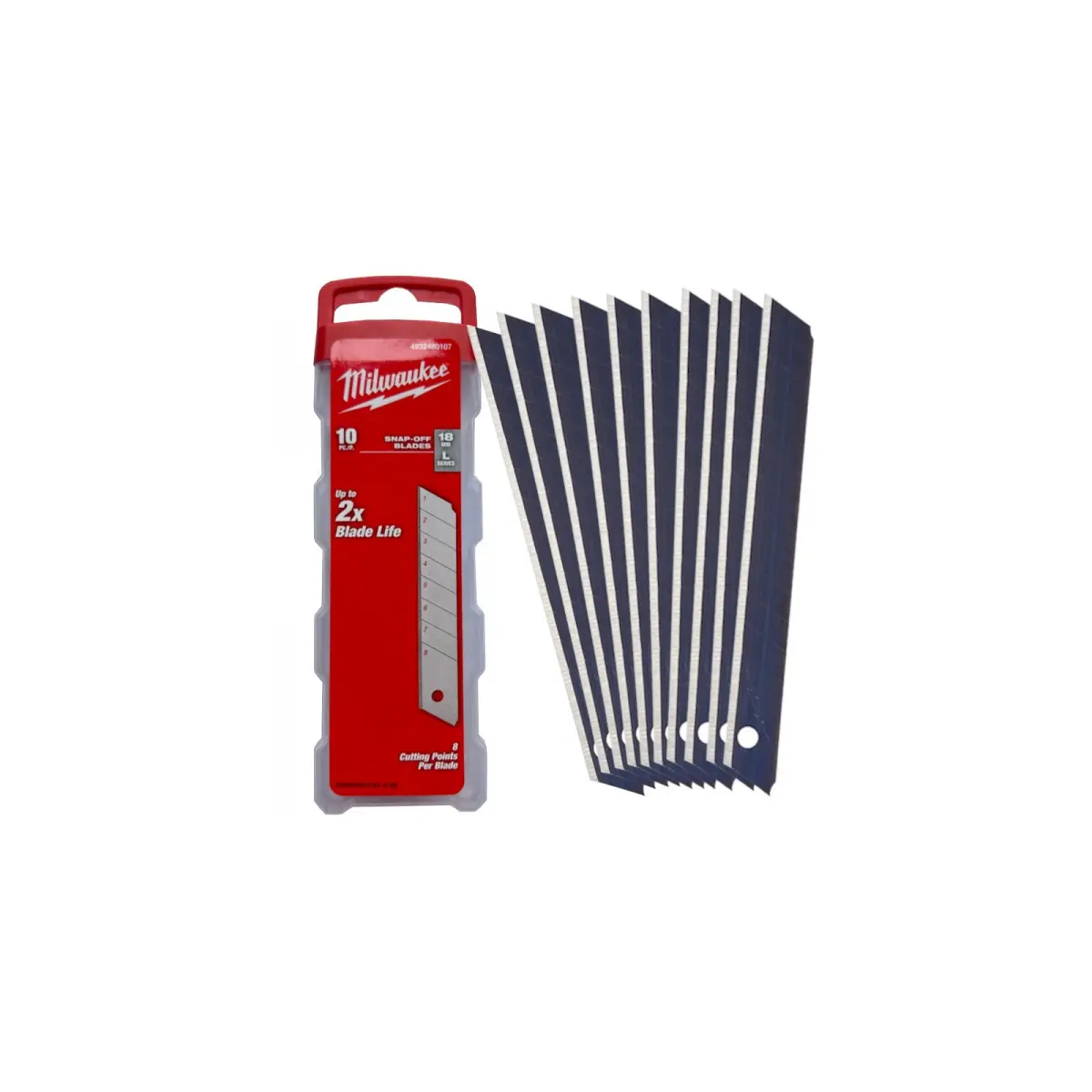 Distributeur 10 lames sécables de cutter 25 mm - MILWAUKEE - 4932480108