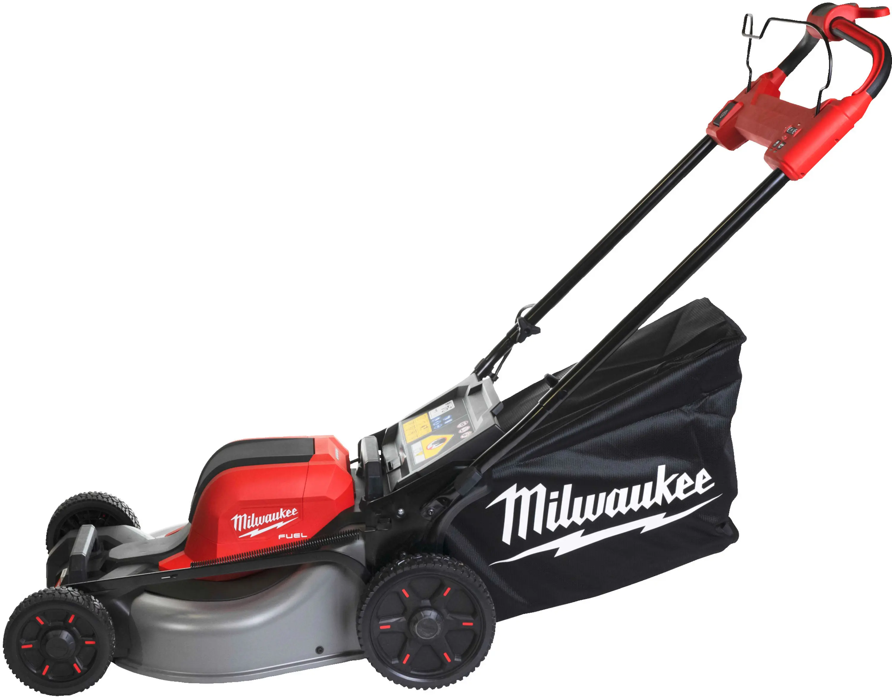 Tondeuse à gazon sans fil FUEL 2x18V 46cm avec support de marche - MILWAUKEE -  avec 2 batteries FORGE 8Ah + chargeur - 4933499215