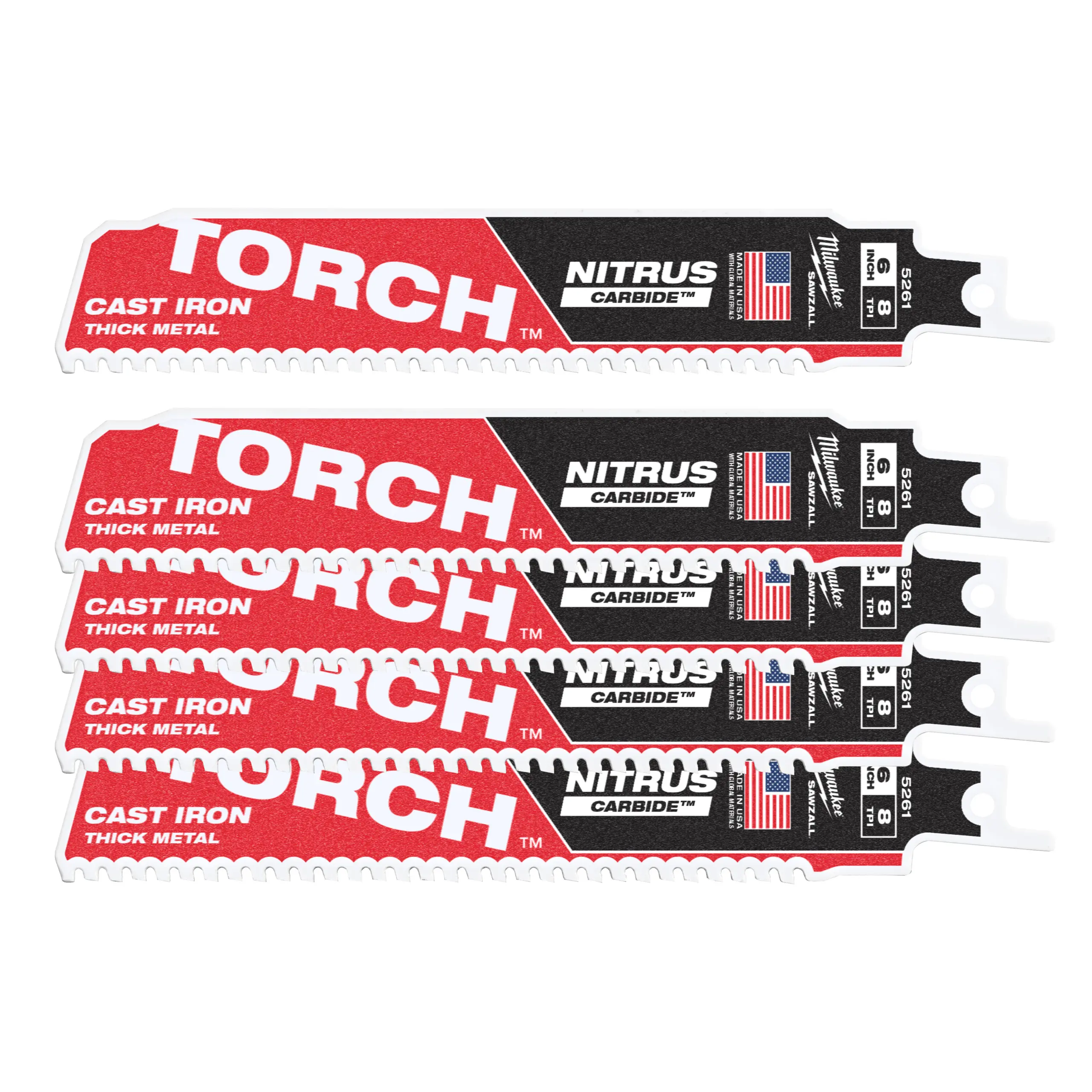 Lame scie sabre tct torch nitrus 150(X5) - MILWAUKEE - 48475561