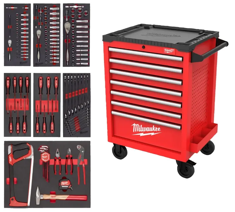 Servante équipée 7 tiroirs TOOLGUARD 196 outil - MILWAUKEE - 4932499182