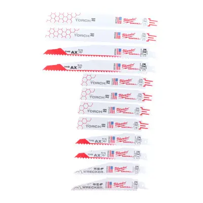 Set de 12 lames de scies sabres - MILWAUKEE - 49472229