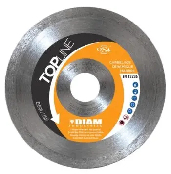 Disque Diamant Ø125mm/22,23 jante continue pour carrelage céramique faience - DIAM INDUSTRIES - CR80125/22