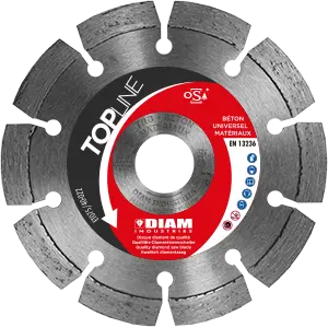 Disque diamant 22.23 pour béton matériaux durs - DIAM INDUSTRIES - TRB