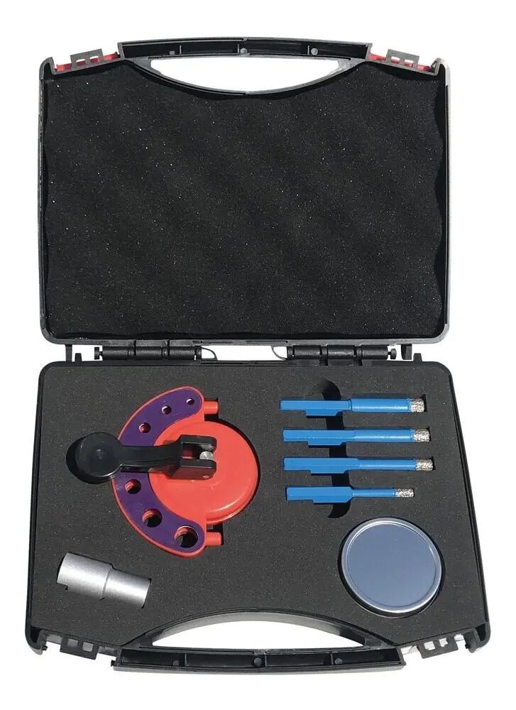 Coffret 4 forets diamants raccord hexagonal - Ø 6, 8, 10, 12 mm - 7 pièces - DIAM INDUSTRIES - SX-1100