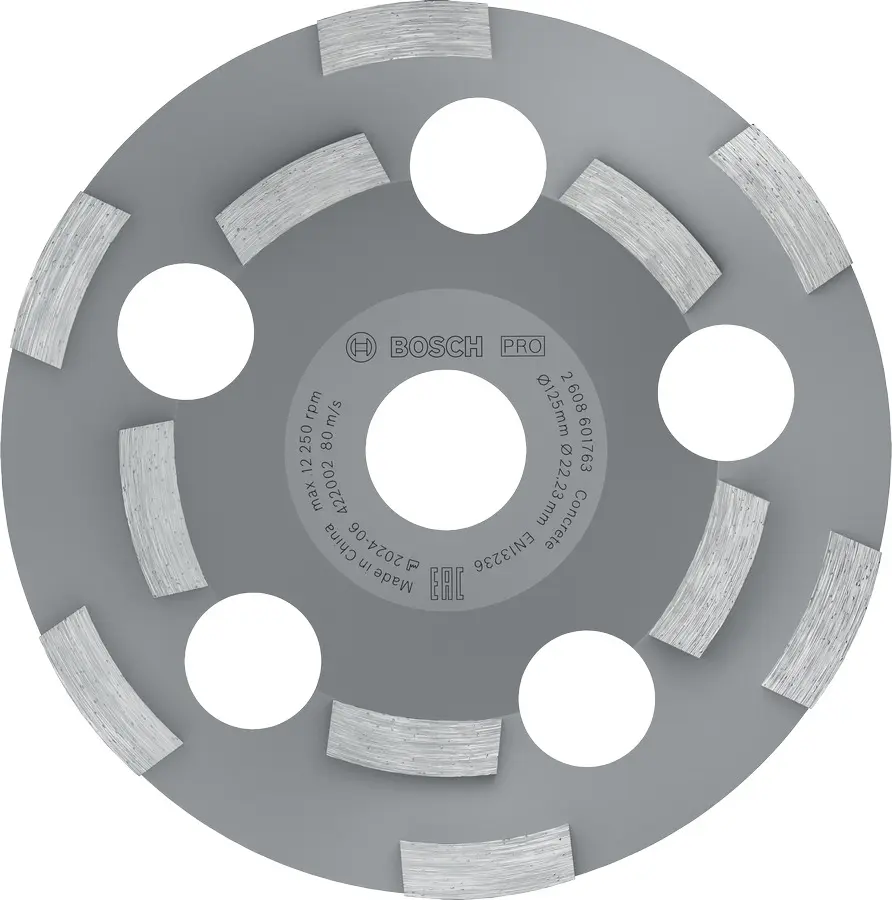 Meule diamantée BOSCH EXPERT Pour Abrasive, résine, peinture, colle, amiante Ø125 MM - 2608602553