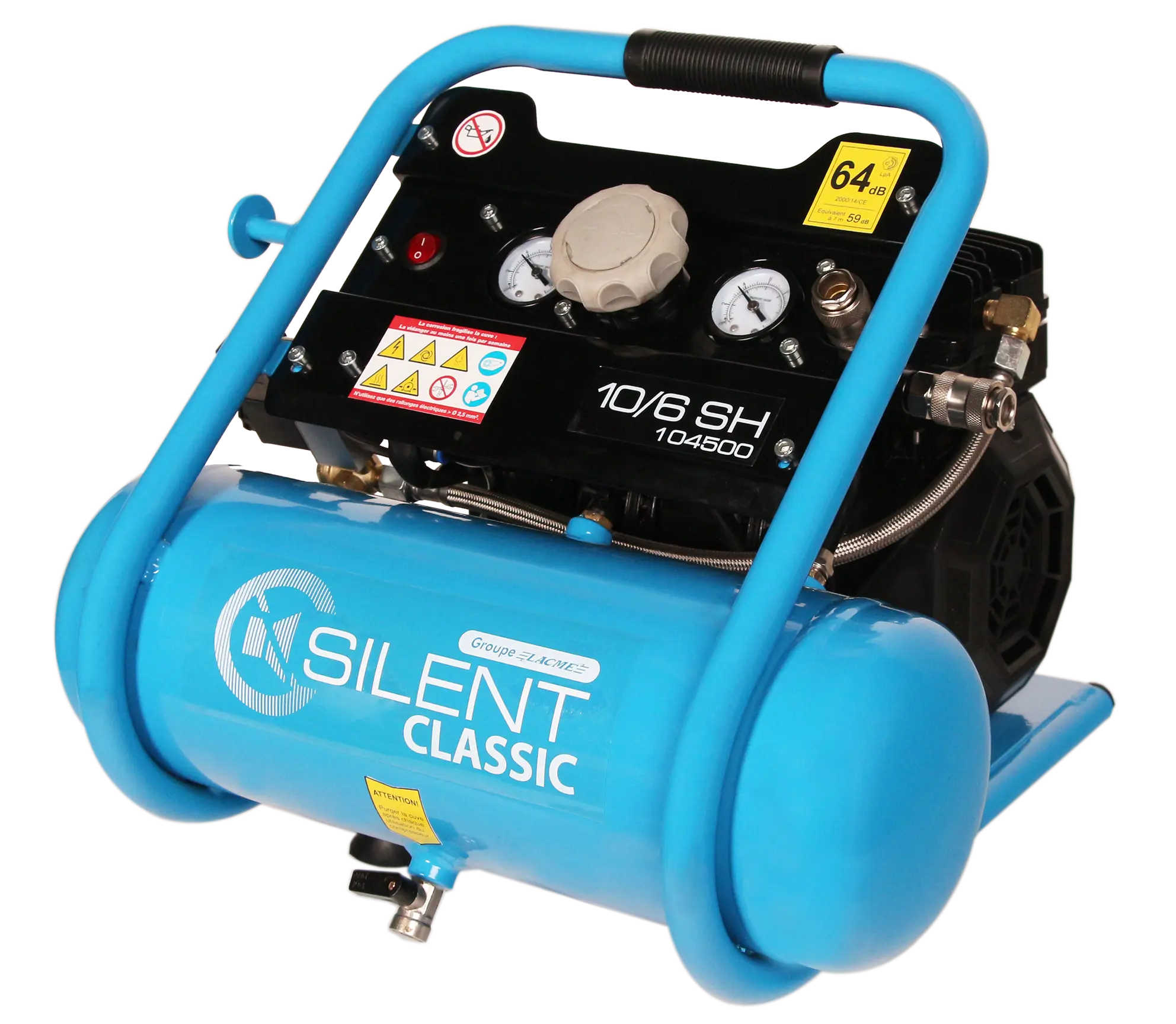 Compresseur d'air Silent Classic 10/6 SH CMP - LACME - 104500