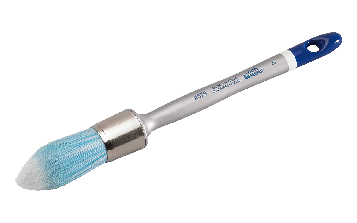 Brosse à rechampir Acrylique Taille 3/0  Sortie Fibres 49 mm  Ø 15 mm - OUTIL PARFAIT - 2379030