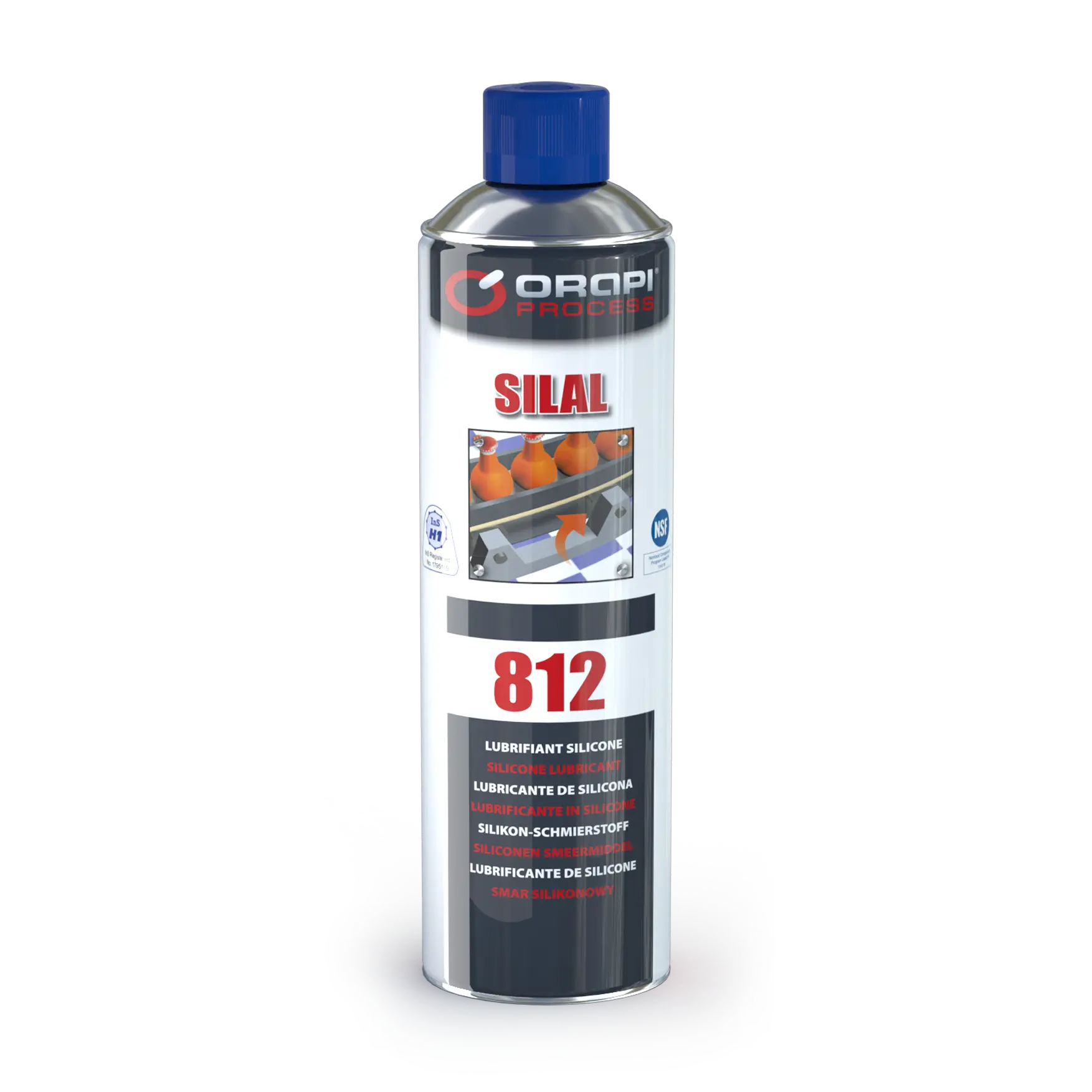 Lubrifiant silicone alimentaire Silal 812 - Aérosol 650 ml - ORAPI - 4812A4