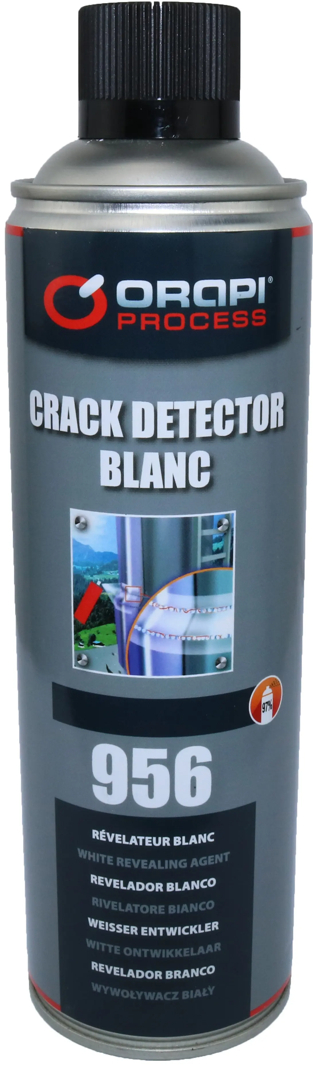 Détection des défauts Crack Detector 956 révélateur Blanc - Aérosol 650 ml - ORAPI - 4956A4