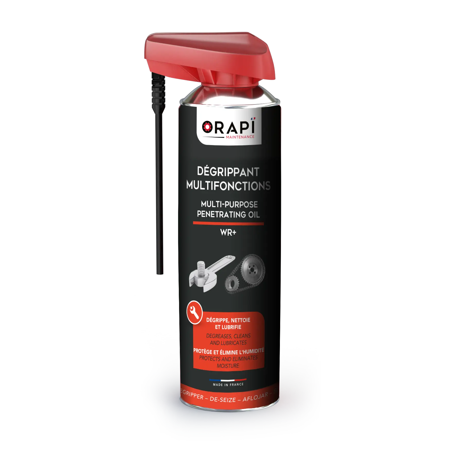 Lubrifiant, dégrippant multi-fonctions 805 WR+ en aérosol - 650 ml - ORAPI - 4805A4