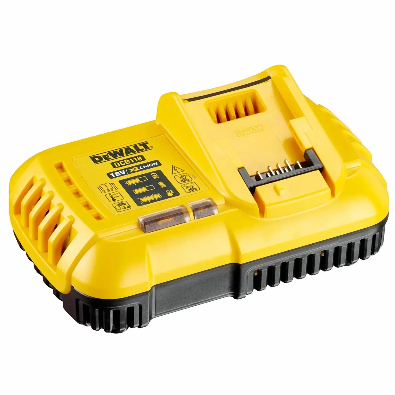 Chargeur rapide 12V / 14,4V / 18V pour batteries XR et XR FLEXVOLT de 1,3 Ah à 9 Ah Li-ion - DEWALT - DCB118-QW