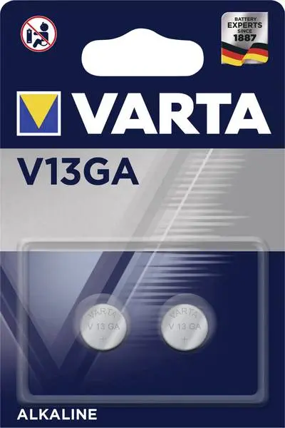 Pile alcaline LR44 1.5v 155mAh VARTA - blister de 2 - 4276101402