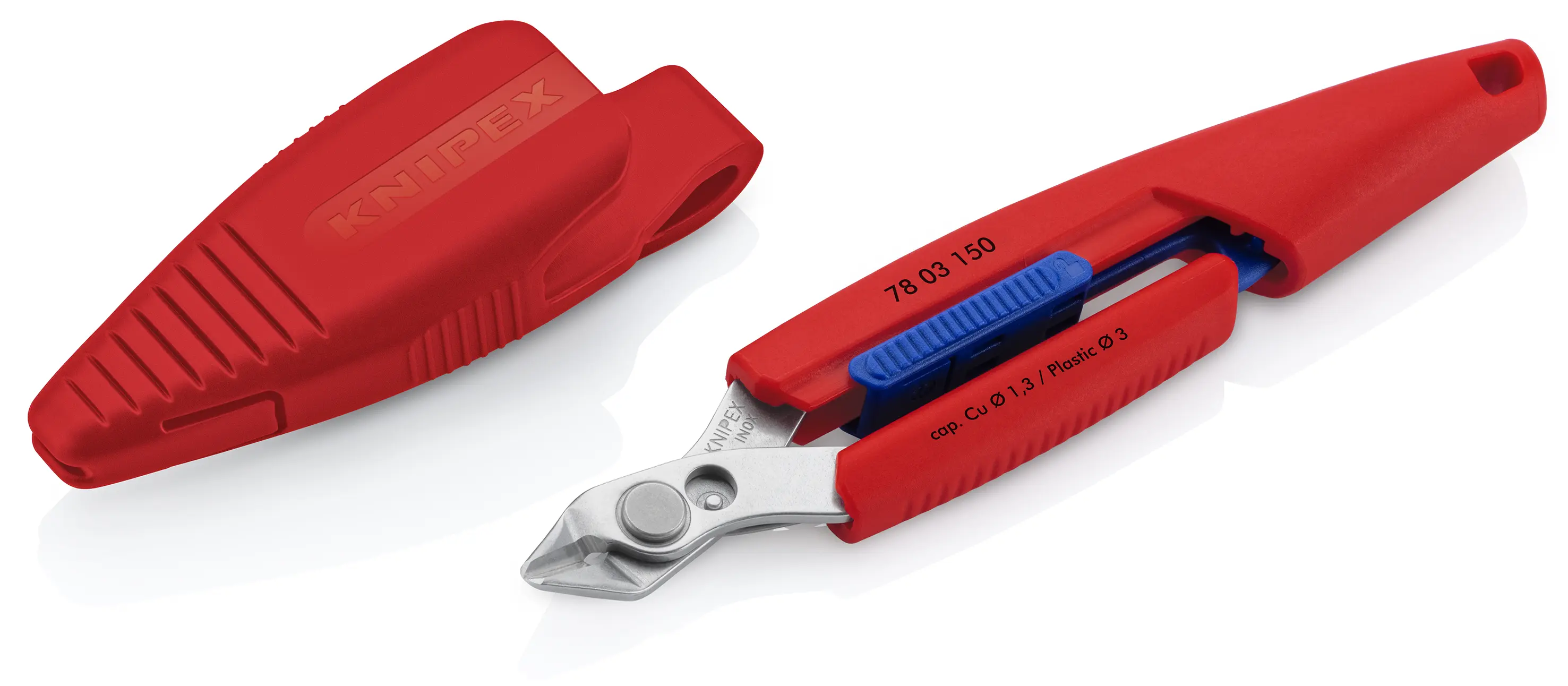 Pince coupante de précision SLIM-KNIPS avec étui - KNIPEX - 78 03 150 V 01