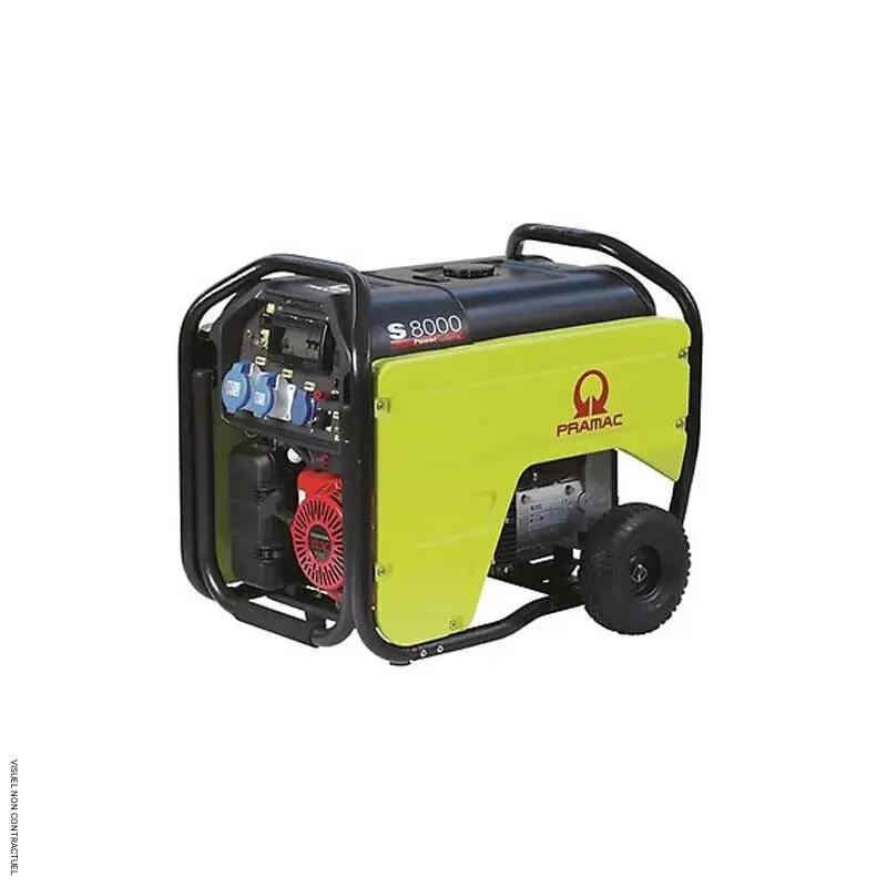 Groupe électrogène essence monophasé 6,4 kW AVR DPP DE prise CONN pour AMF/RSS S8000 - PRAMAC - PD612SH2Z05