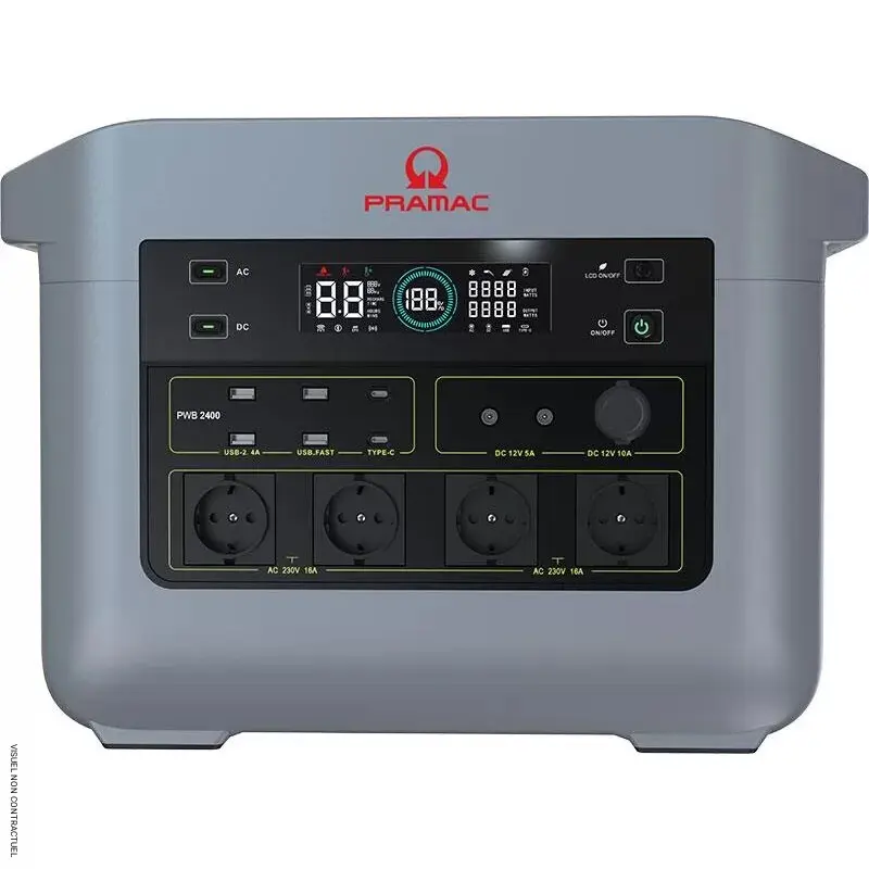 Station d'énergie portable à batterie PWB 2400 - 4 prises AC - PRAMAC