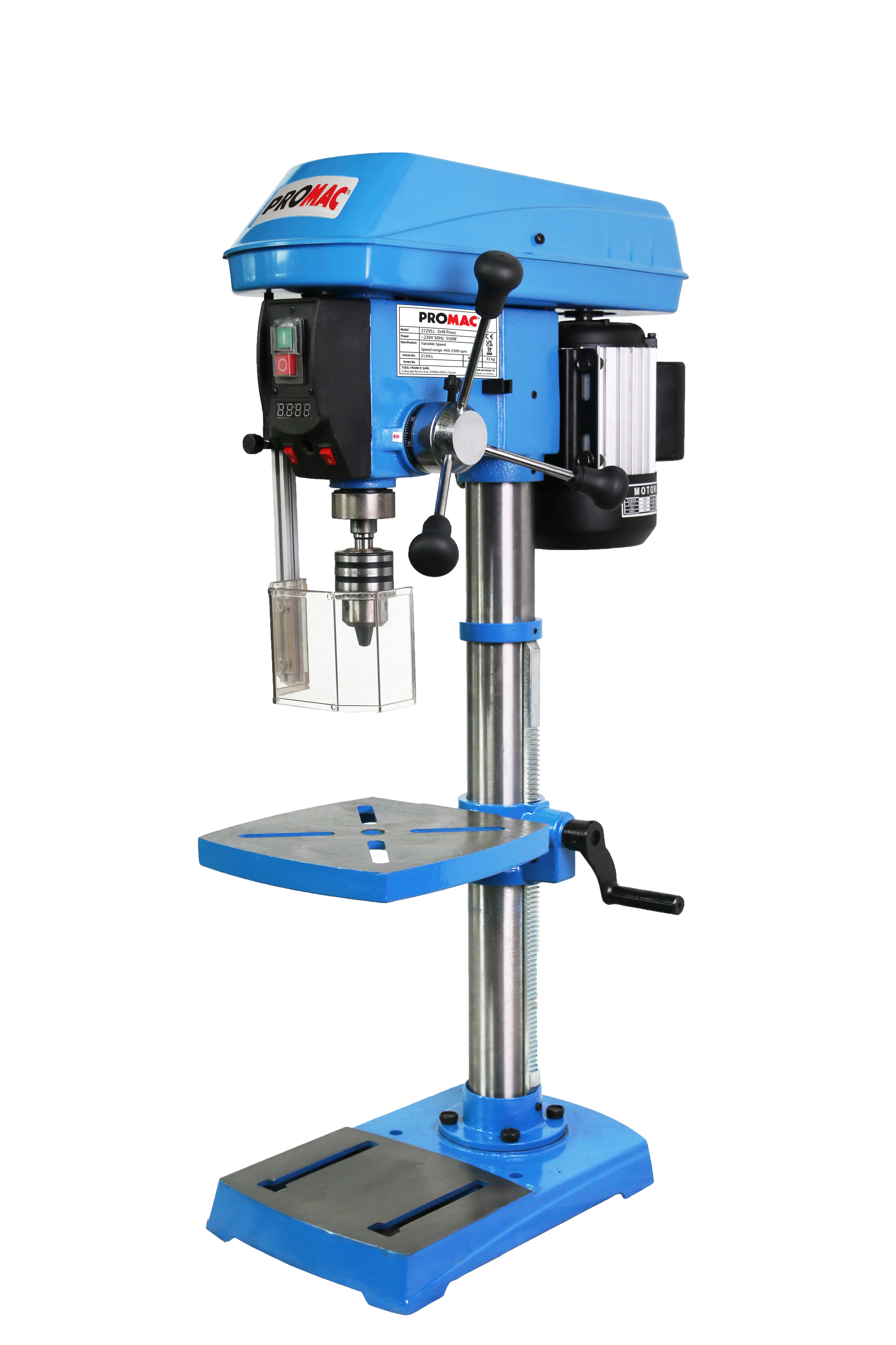 Perceuse d'établi - 230 V / 550 W - Capacité de perçage max 16 mm - PROMAC - 212VLL