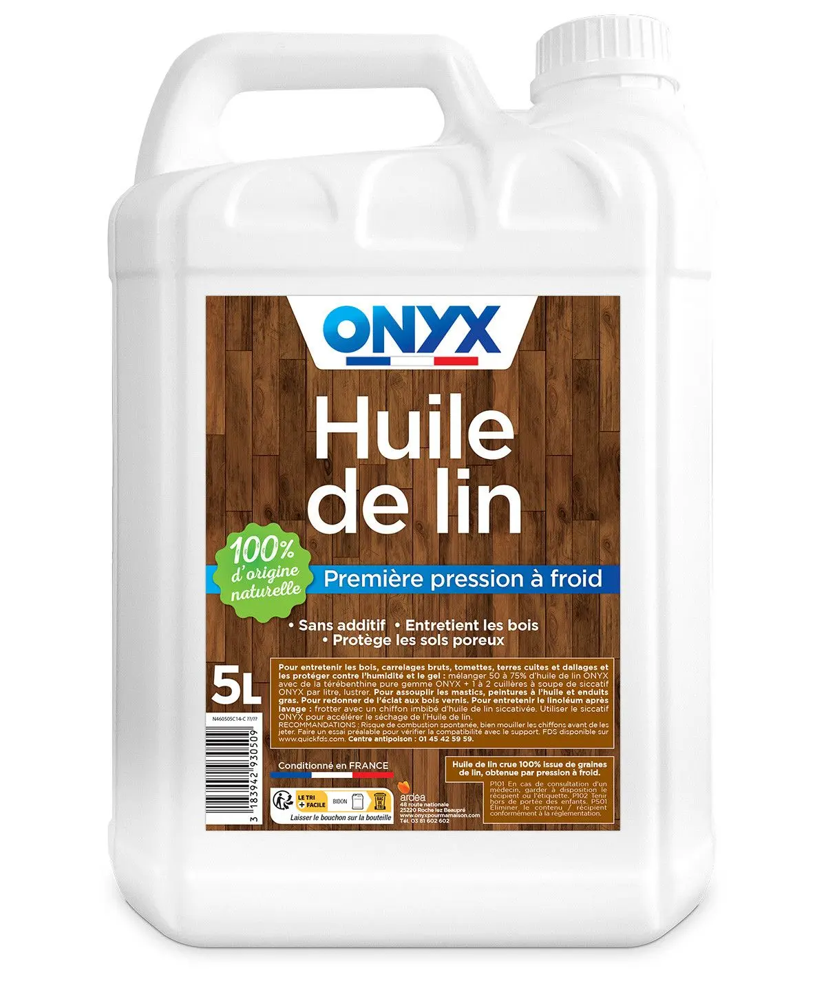 Huile de lin - 5 litres - ONYX - 451046