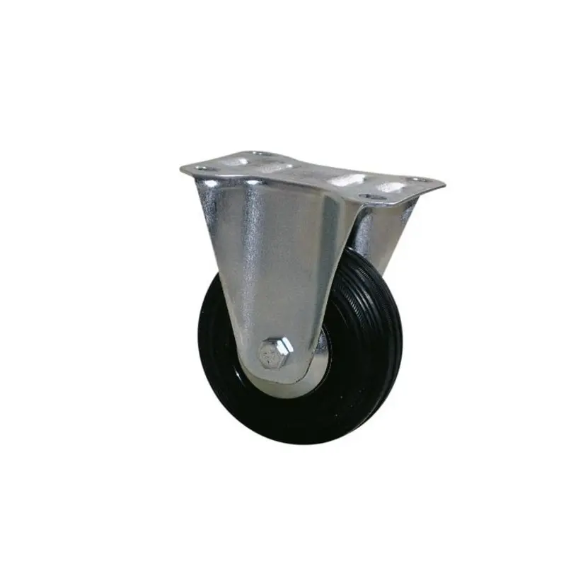 Roulette fixe platine sans frein D.50 galet caoutchouc noir charge 50kg - GUITEL HERVIEU - 700506