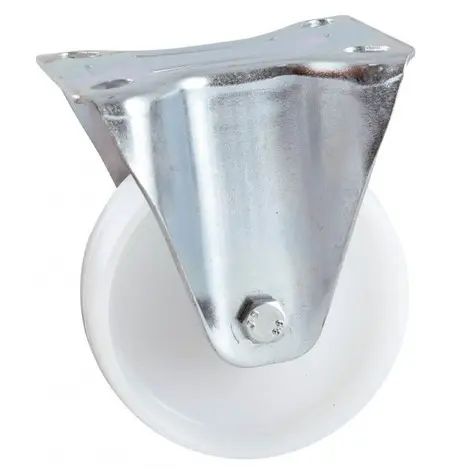 Roulette fixe platine sans frein D.50 galet nylon blanc charge 50kg - GUITEL HERVIEU - 606011