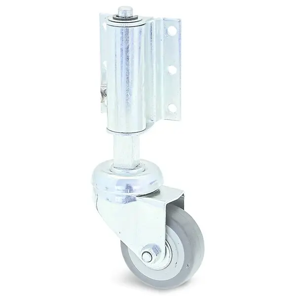 Roulette escamotable à ressort pivotante sans frein D.50 galet caoutchouc gris charge 40kg - GUITEL HERVIEU - 36223