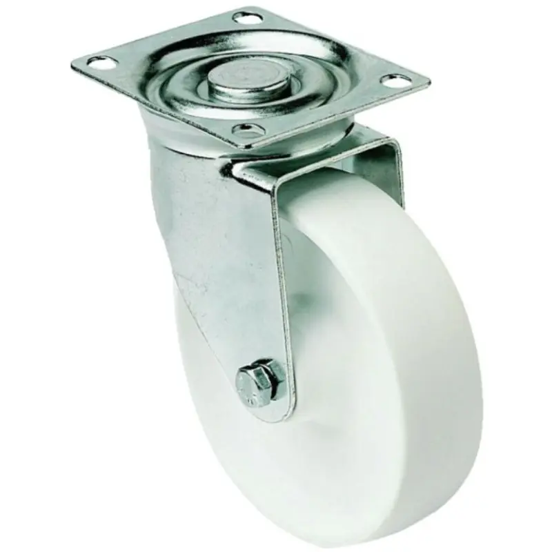 Roulette pivotante platine sans frein D.50 galet nylon blanc charge 50kg - GUITEL HERVIEU - 606010