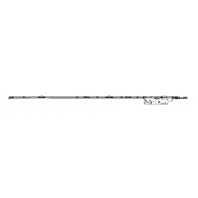 Crémone barillet ajustable H100 E70 L1125 2 galets - ROTO FRANK - 6199