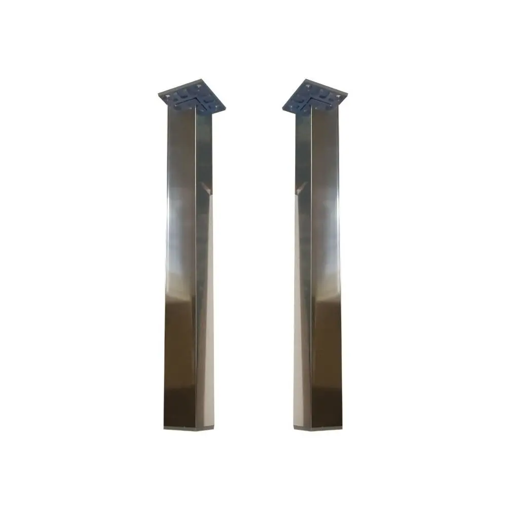 Jeu 2 pieds aluminium brillant 40 x 200 mm C/R - SALGAR - 25099