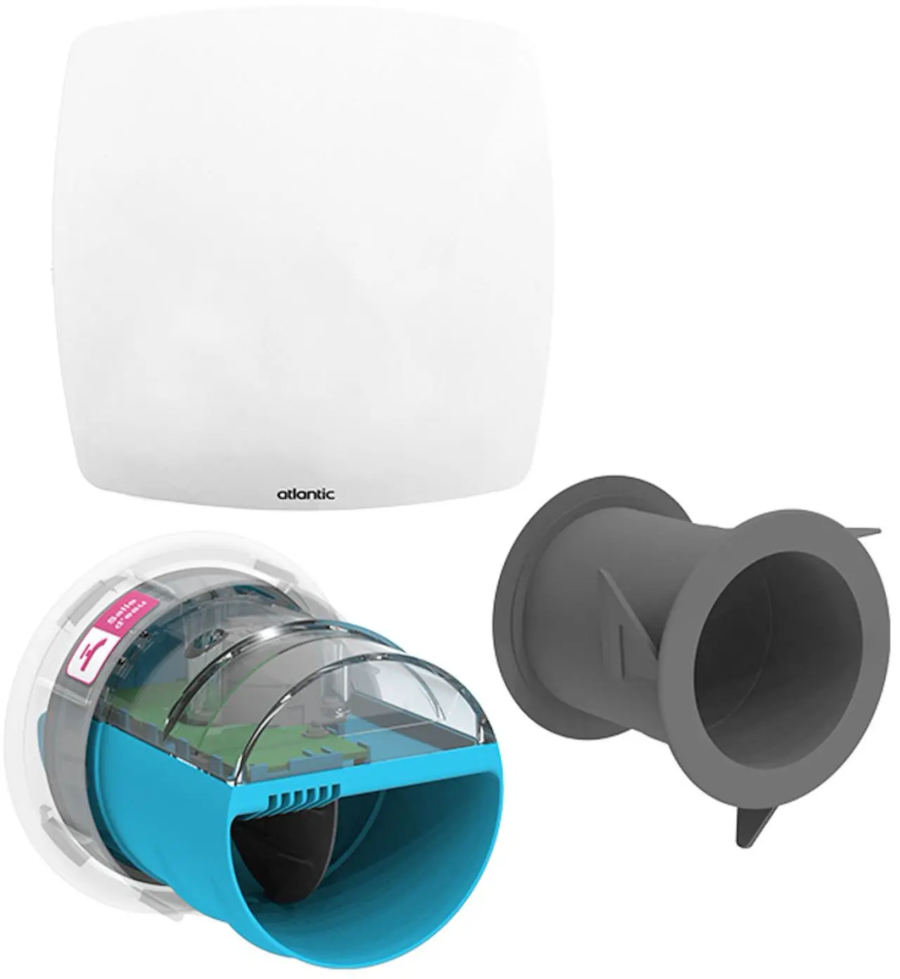 Kit e-Twist&Go pour Hygrogenius avec 1 Piquage 80 WC + 1 Bouche Line - ATLANTIC - 526293