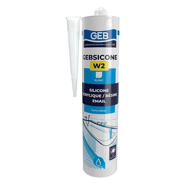 Mastic silicone gebsicone W2 cartouche 310 ml Blanc - GEB - 890501