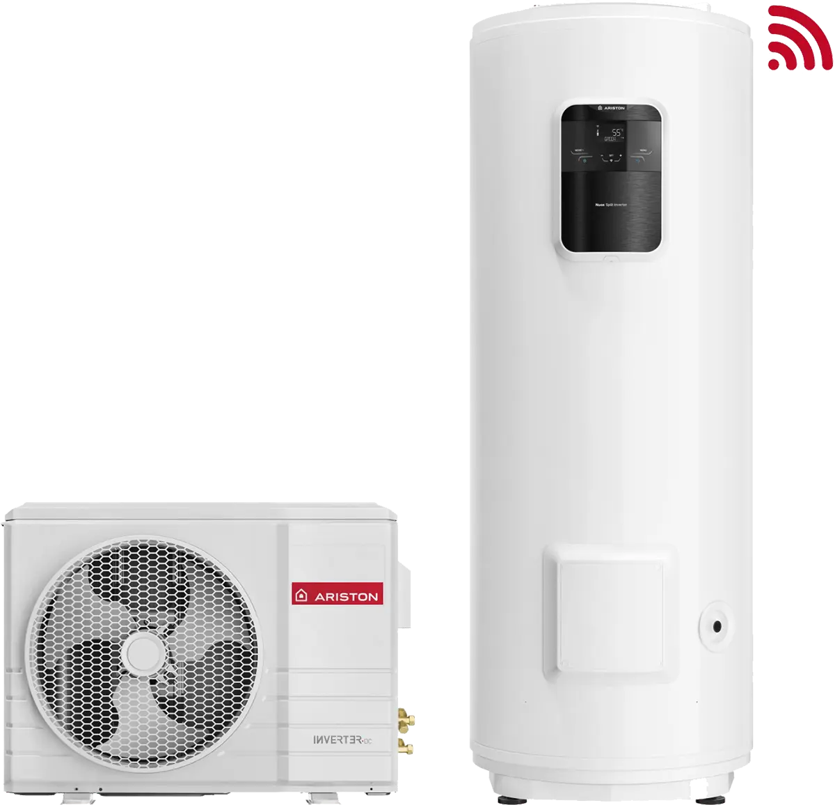 Chauffe-eau thermodynamique vertical stable Nuos Split Inverter Wifi air extérieur - 270 L - ARISTON - 3069763