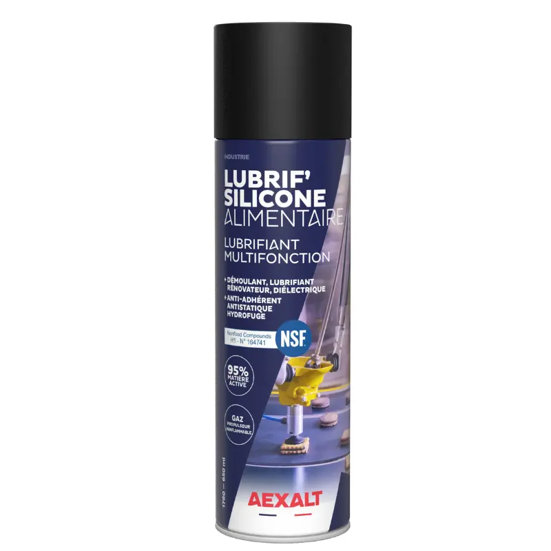Silicone alimentaire pour lubrification de mécanismes aérosol 650 ml - AEXALT - 1760