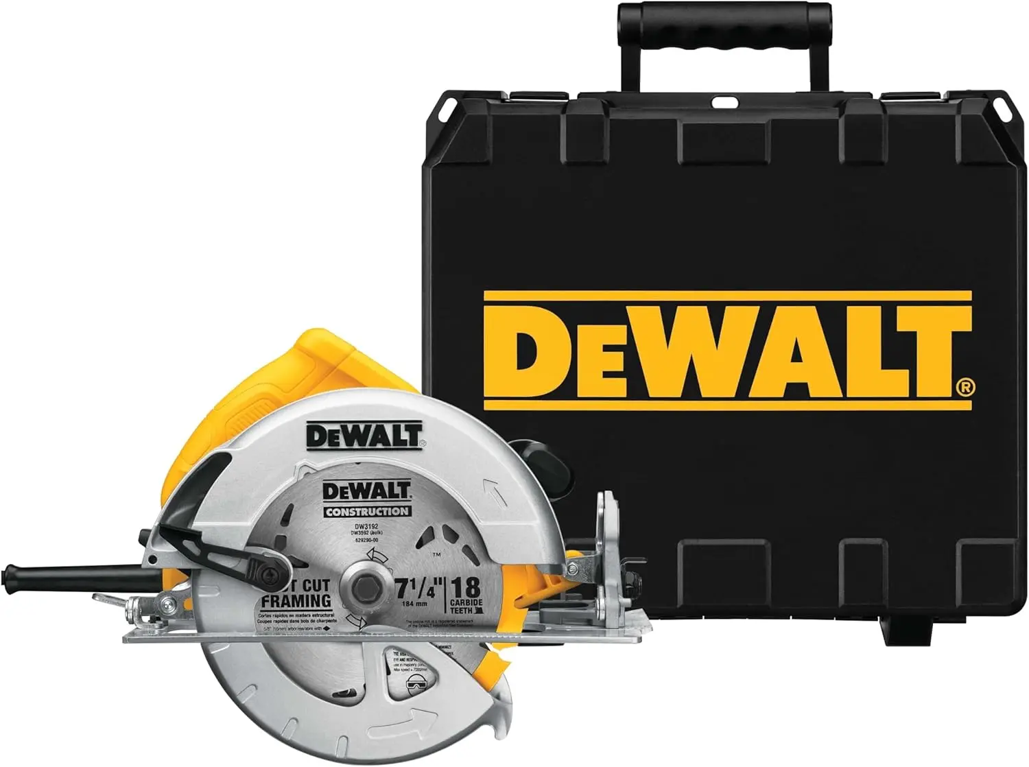 Scie circulaire 1600 W - Ø 190 mm 67 mm - Coffret - DEWALT - DWE575K-QS