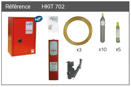 Bluepack clip avec déclenchement pneumatique - BLUETEK - HKIT702