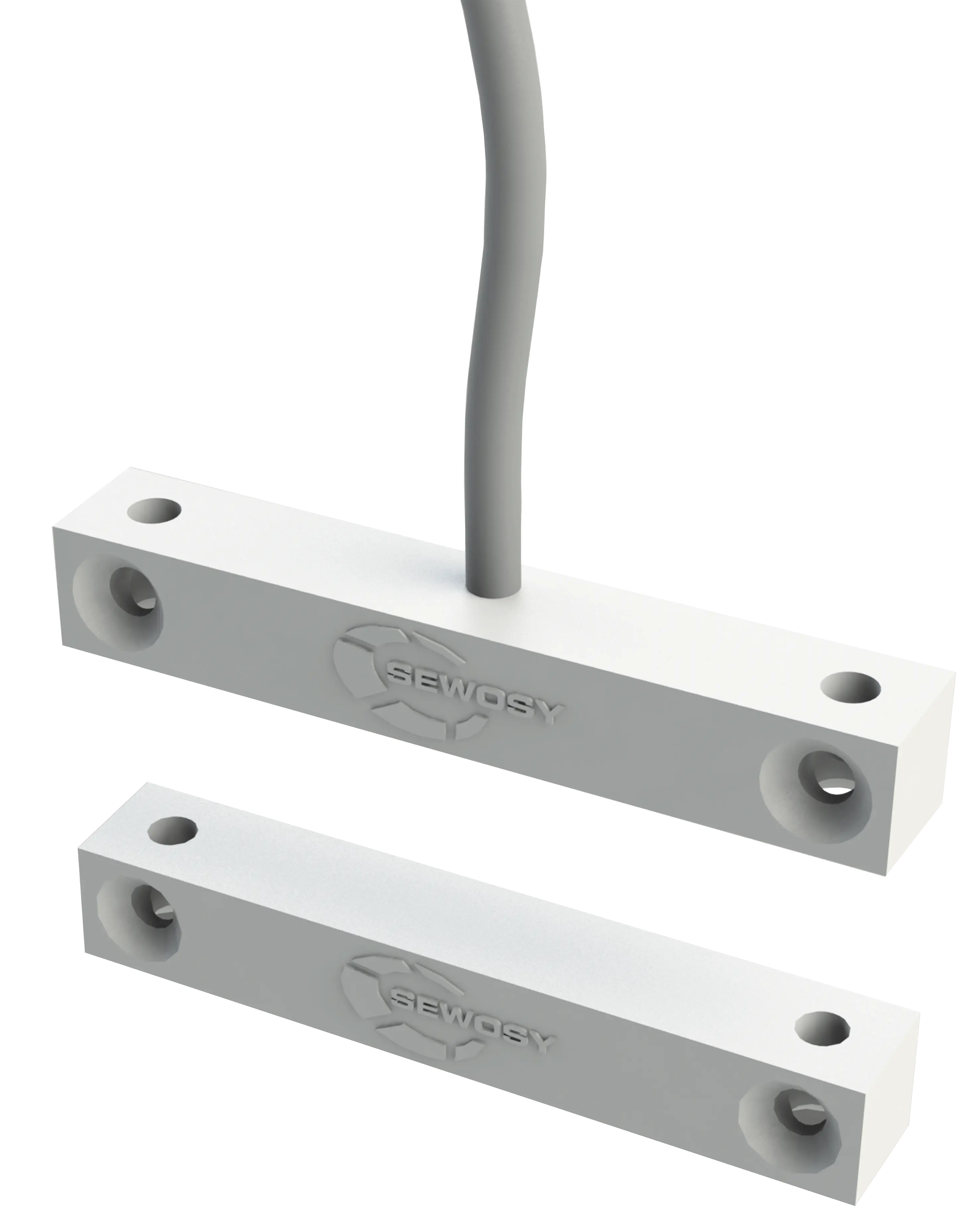 Contact magnétique applique 9 x 55,30 x 9 mm, 10 mètres de câble Inverseur - SEWOSY - CMA3F10