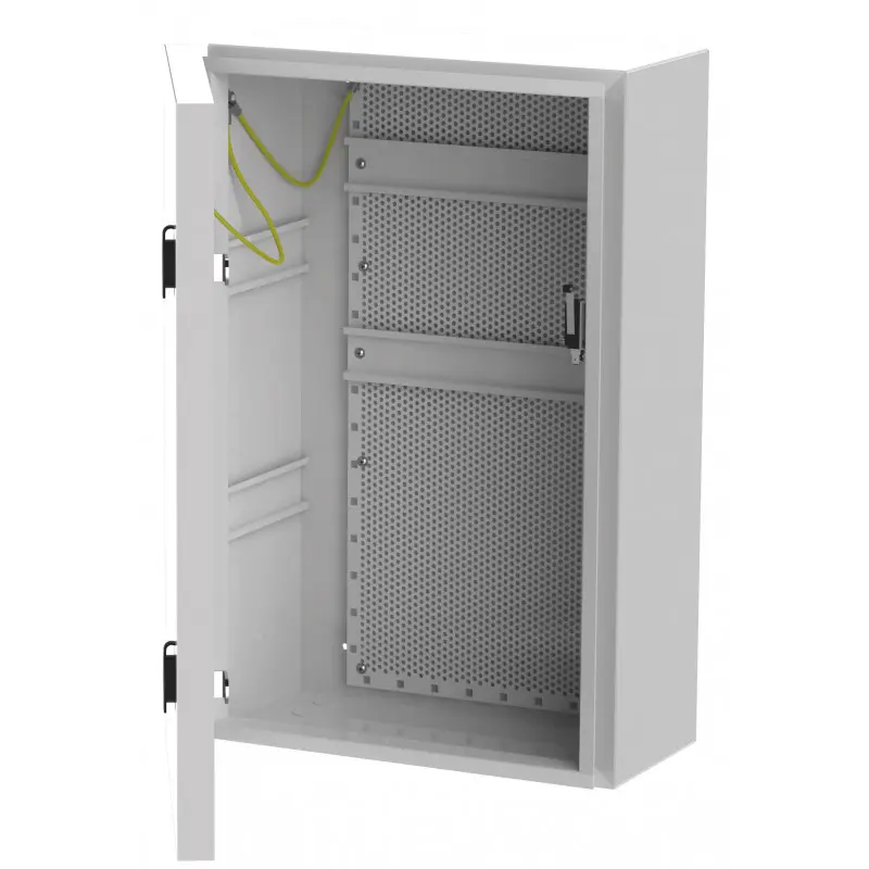 Coffret métal vide IP66 grand modèle avec RAIL DIN + grille perforée - SEWOSY - COF-IPG1