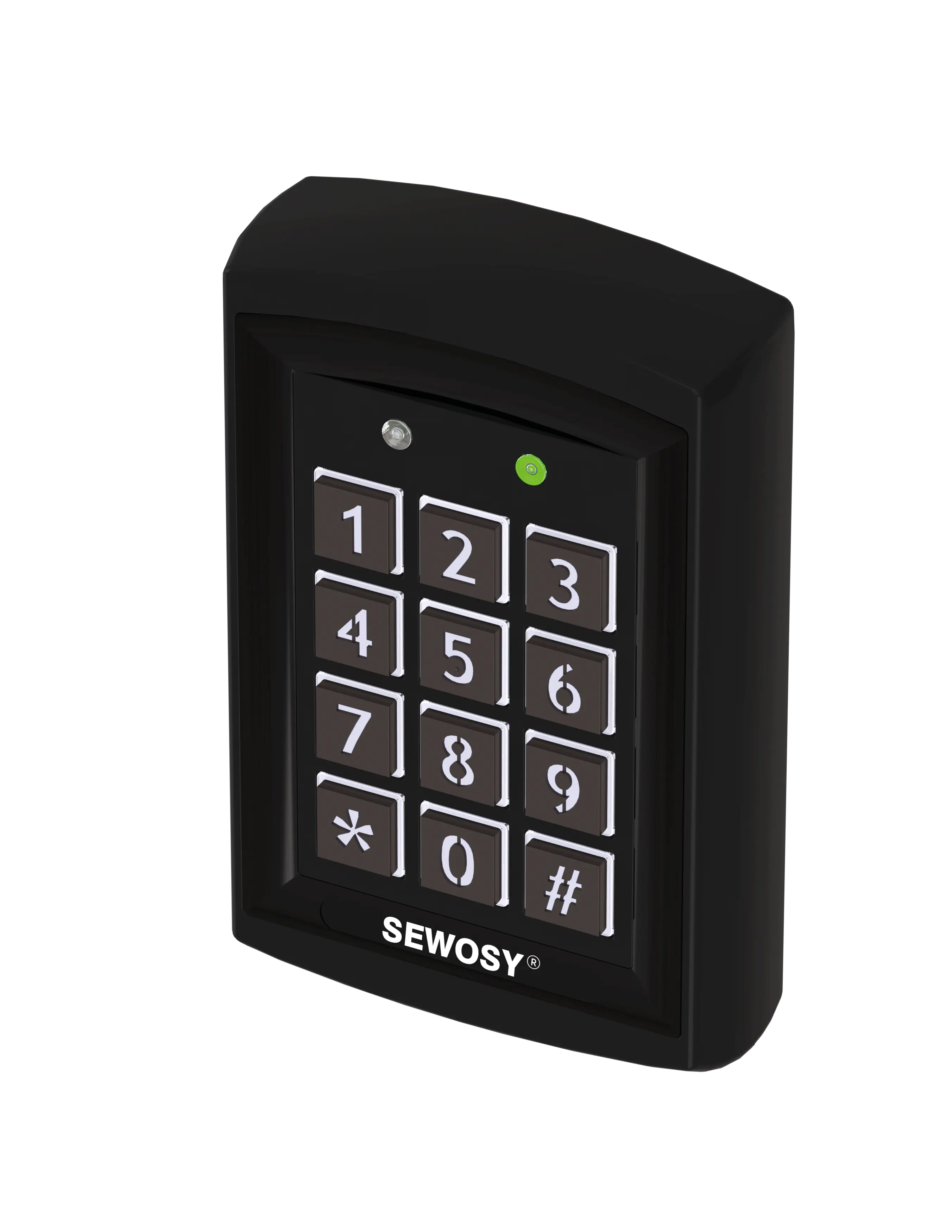 Lecteur de proximité noir avec clavier de programmation – bornier a vis 12/24V AC/DC – 125kHz - SEWOSY - KRB1000-N