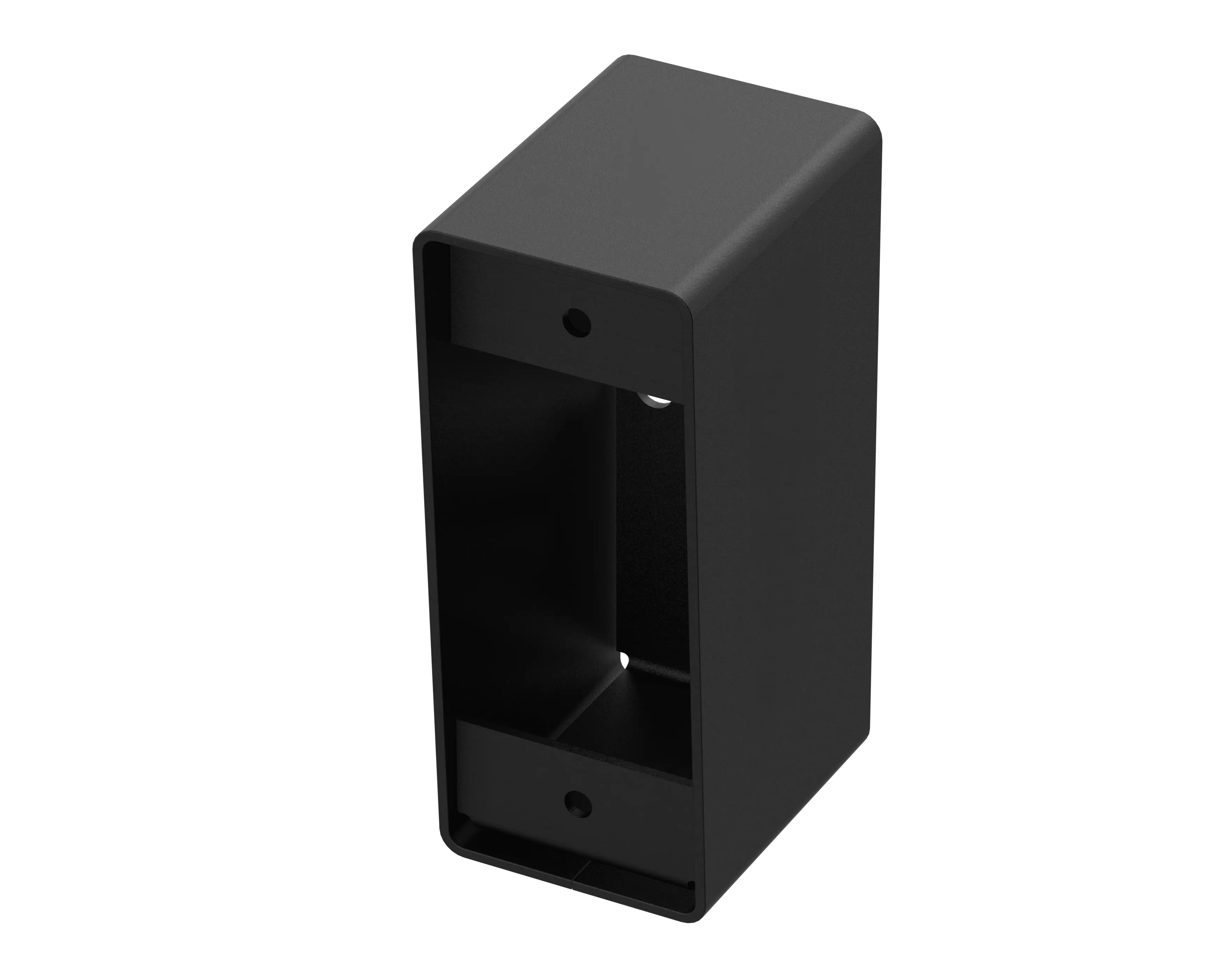 Boîtier applique Noir pour gamme bouton poussoir INOX sur plaque étroite - SEWOSY - PBHI1-N