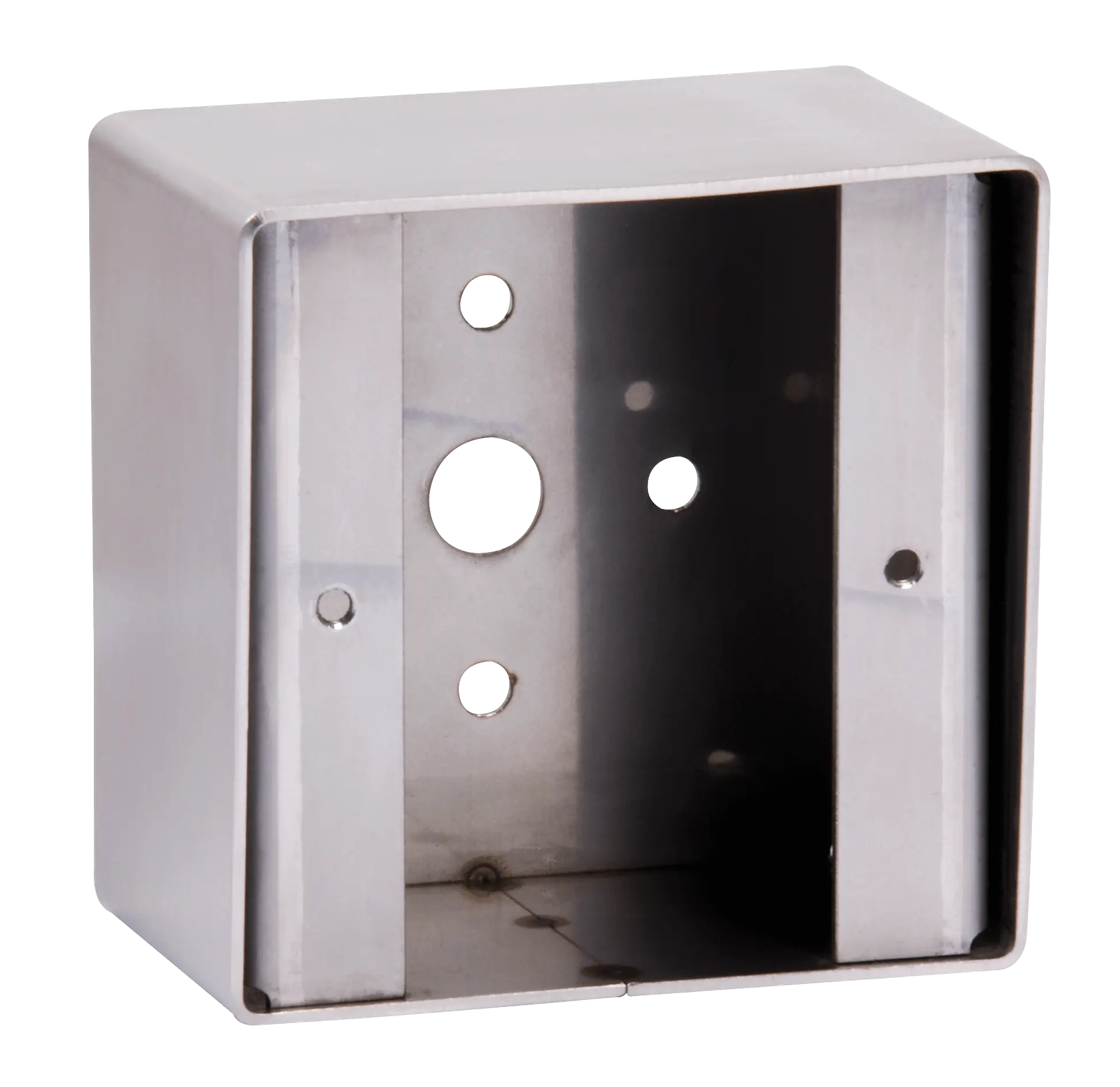 Boîtier applique carré pour gamme bouton poussoir INOX sur plaque carrée - SEWOSY - PBHI2