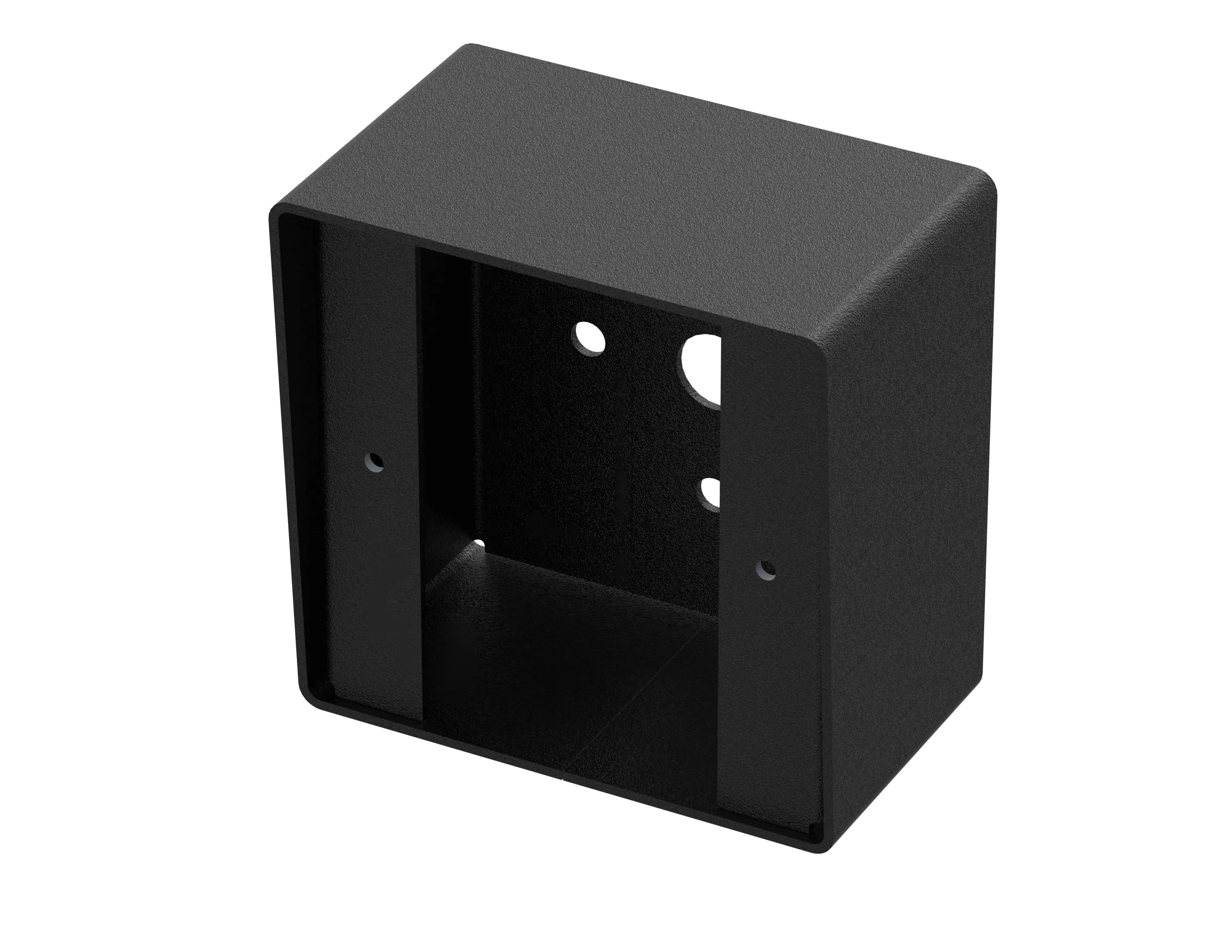 Boîtier applique Noir carré pour gamme bouton poussoir INOX sur plaque carrée - SEWOSY - PBHI2-N