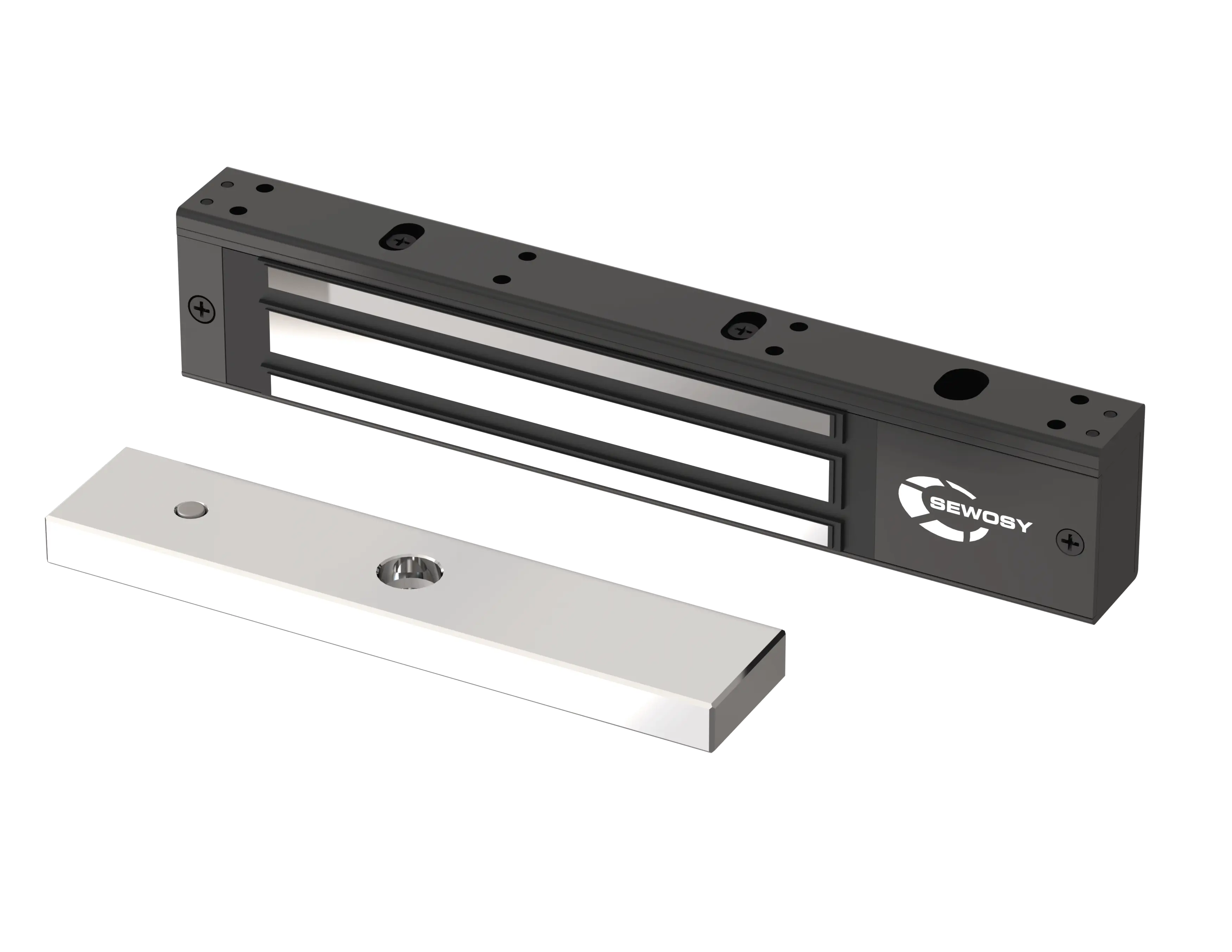 Ventouse Apparente - 300 DaN - 12/24V - Finition NOIR / pce - SEWOSY - V300N